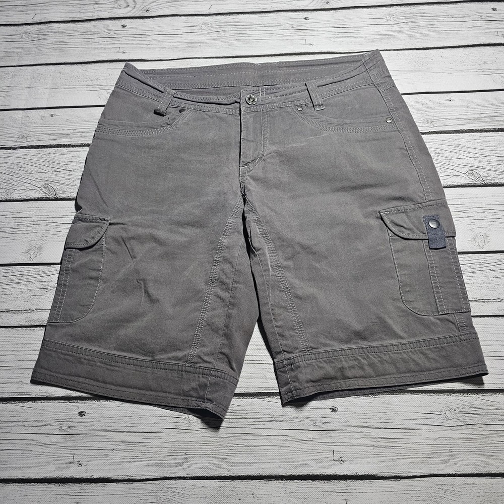 Kuhl Shorts Womens 8 Gray Free Range Camping Hiking Outdoor Pockets Mid Rise