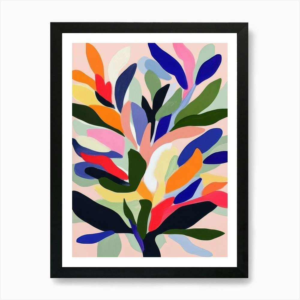 Tree Art Print Framed Wall Decor Canvas Picture