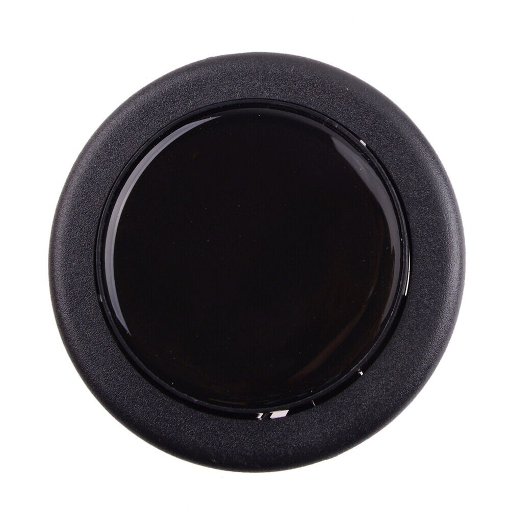 Universal Interior Car Horn Button Steering Wheel Center Cap Black Decor Black.