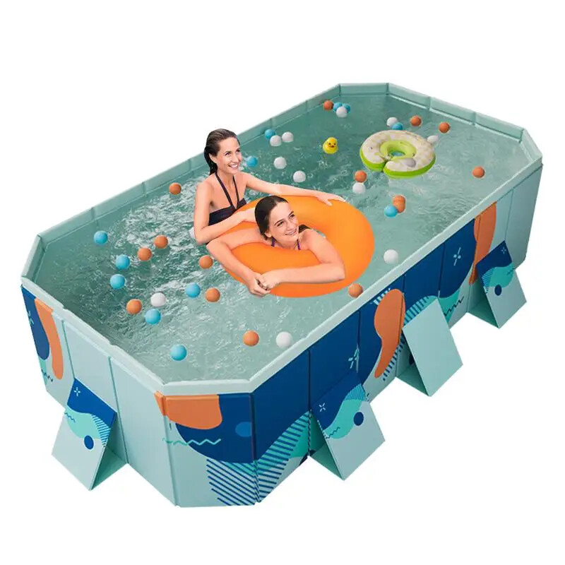 Outdoor Folding Swimming Pool No Inflation Folding Large Giant Swimming Pool