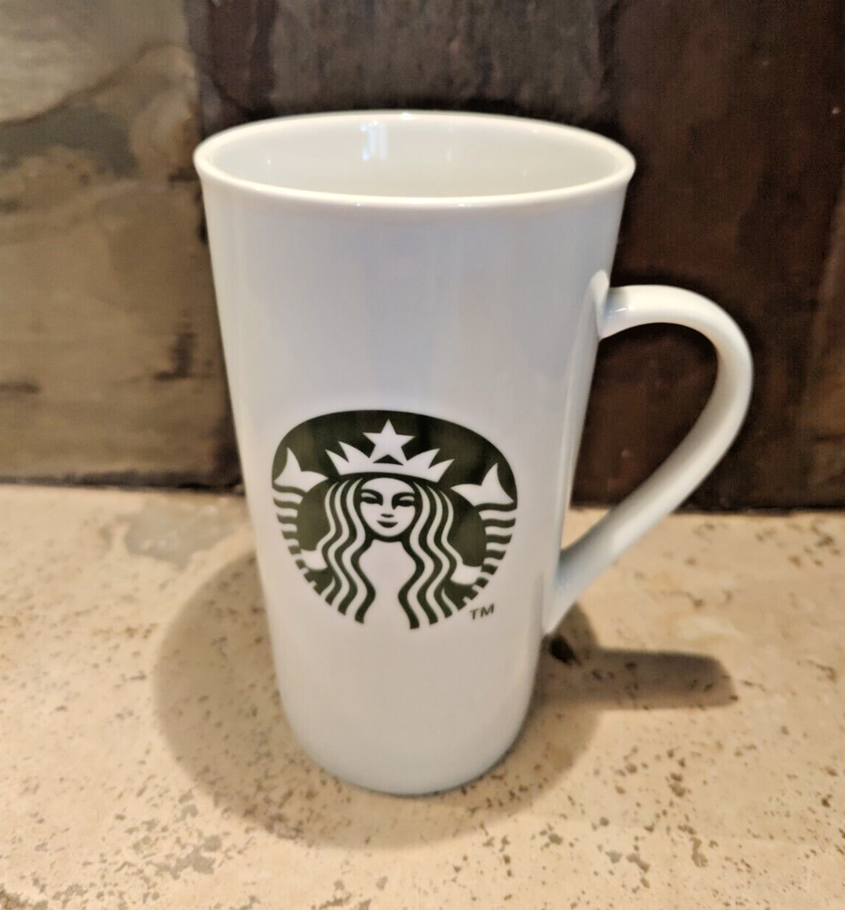 Starbucks 2014 16oz White Ceramic Siren Logo Mug