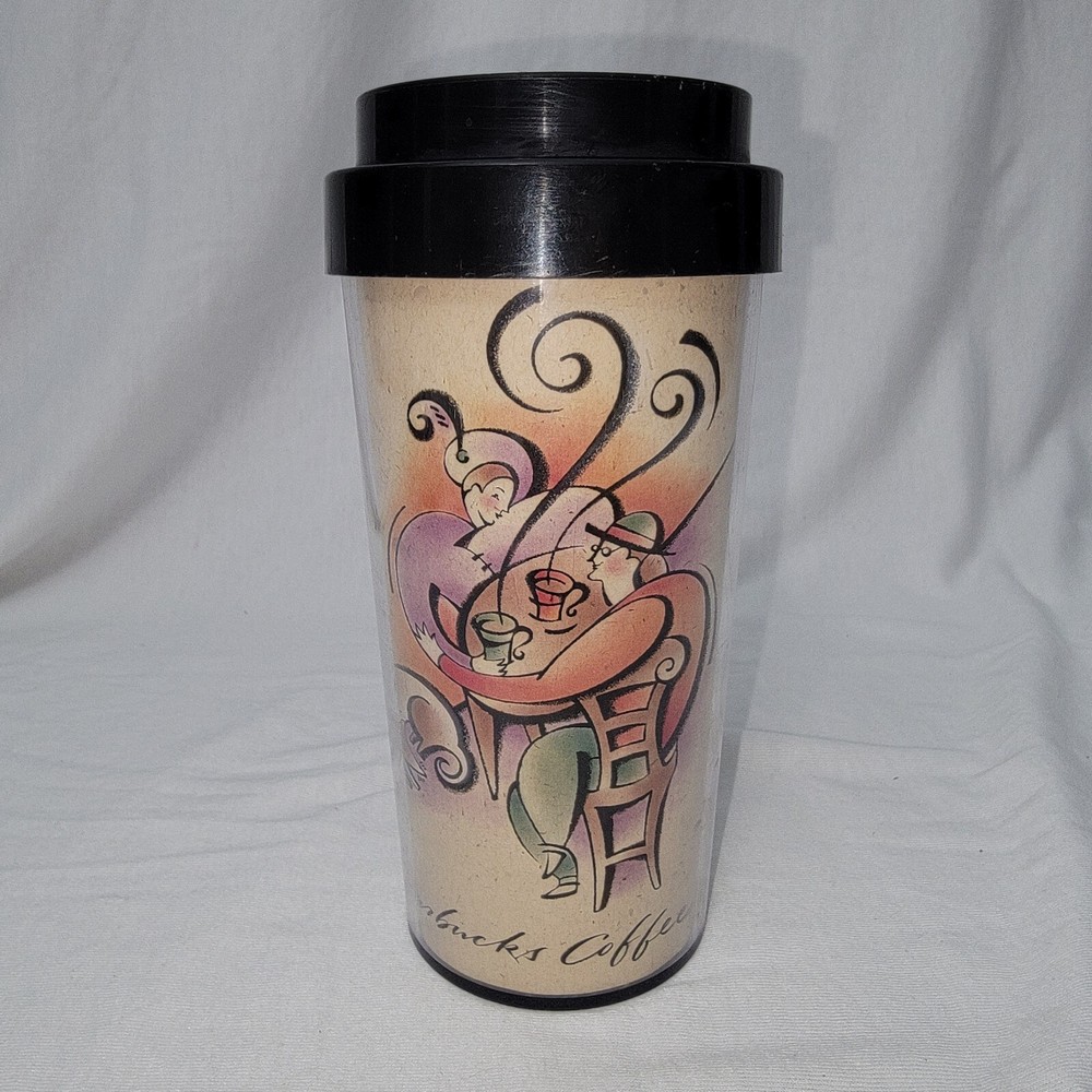 Vintage 1996 Starbucks Coffee Roaster 16oz ThermoServe Travel Tumbler Mug