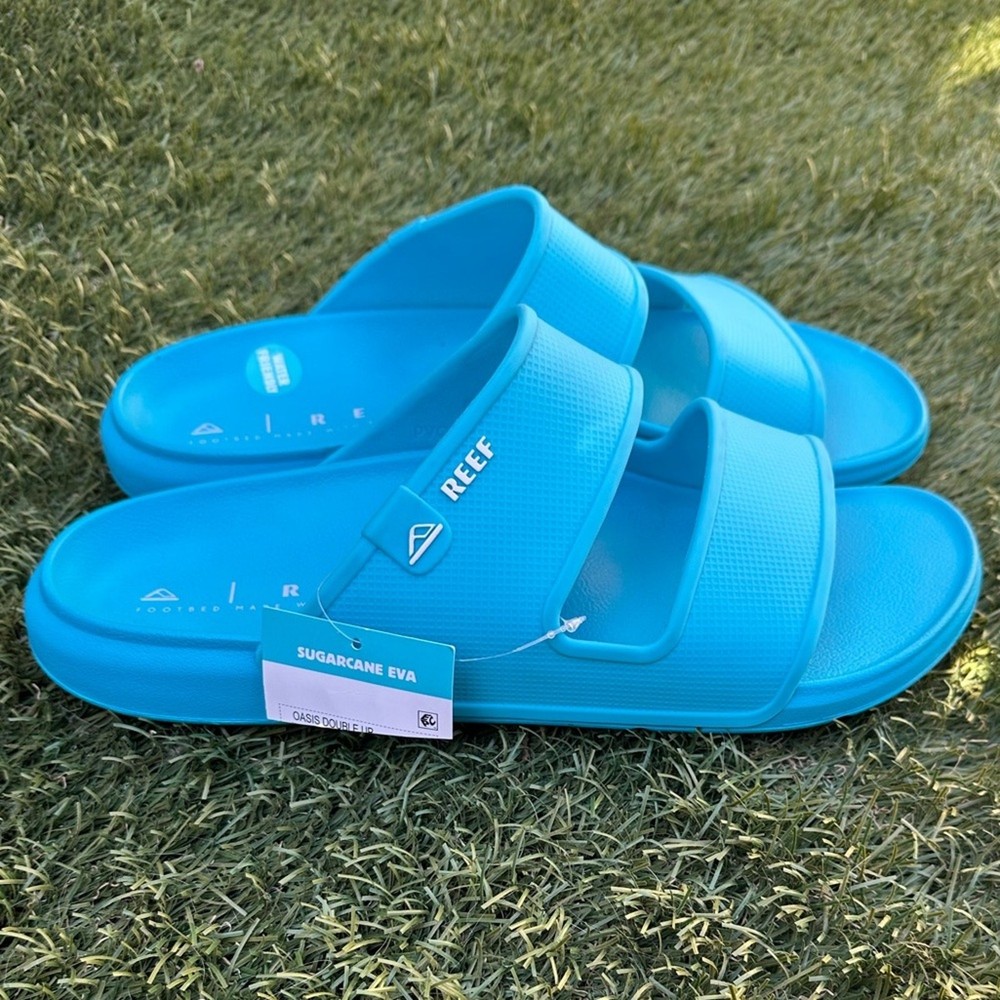Reef Oasis Double Up Slides EVA Foam Water Friendly Sandal Scuba Blue Size 13