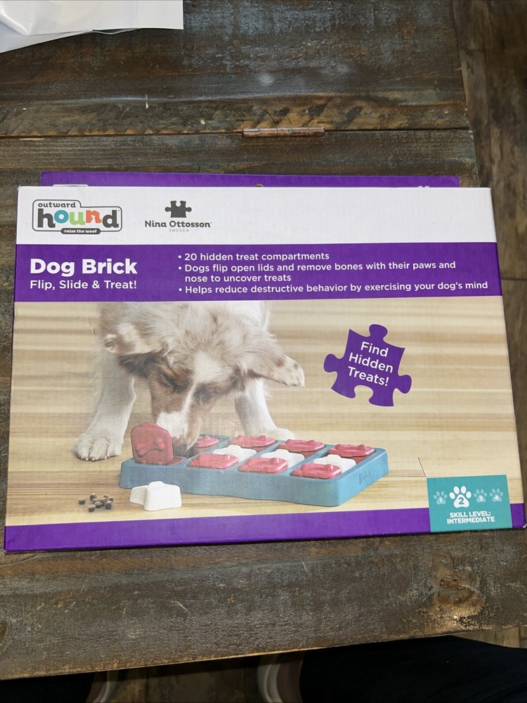 Outward Hound 67333 Nina Ottosson Dog Brick Interactive Puzzle Game Toy for Dogs