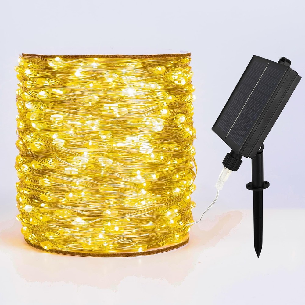 100FT 300 LED Solar Fairy Lights Waterproof Outdoor String Lights