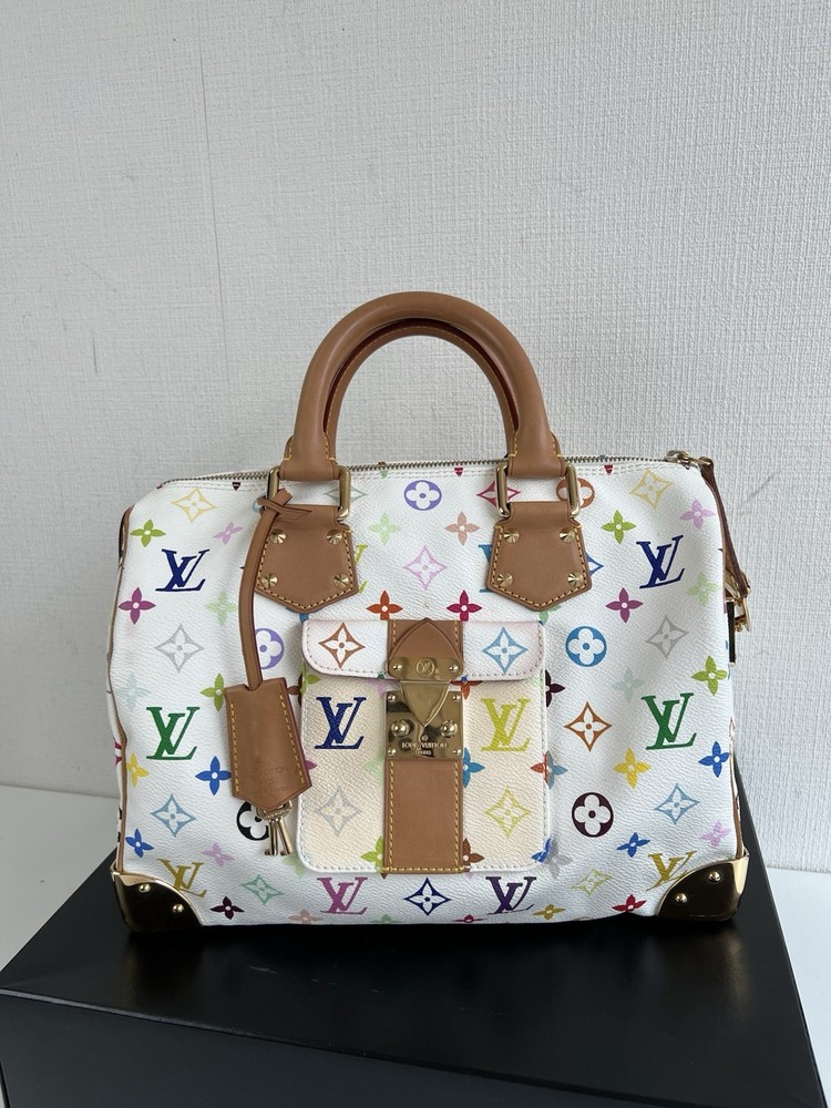 Louis Vuitton Multicolor Speedy30 Handbag White