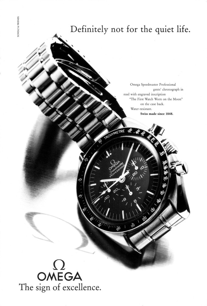 OMEGA Speedmaster Moon Watch Original 1992 Vintage Print Ad
