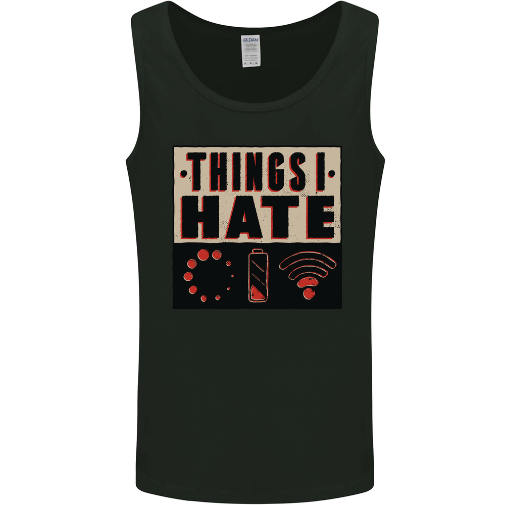 Bad Wi-Fi Low Battery Lag Gaming Gamer Phone Mens Vest Tank Top