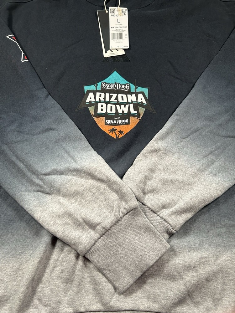 RARE NWT Snoop Dogg Arizona Bowl '24 Hoodie Mens L Adidas Ombré Gin & Juice Dre