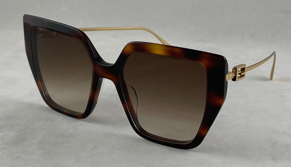 Fendi FE40012U 53F Gold Tortoise Sunglasses 55-18-140 New
