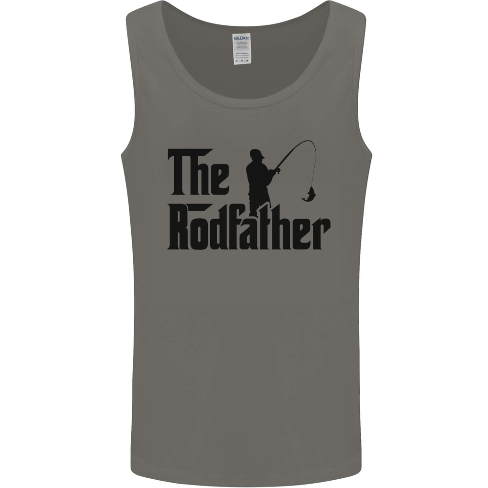 The Rodfather Funny Fishing Rod Father Mens Vest Tank Top