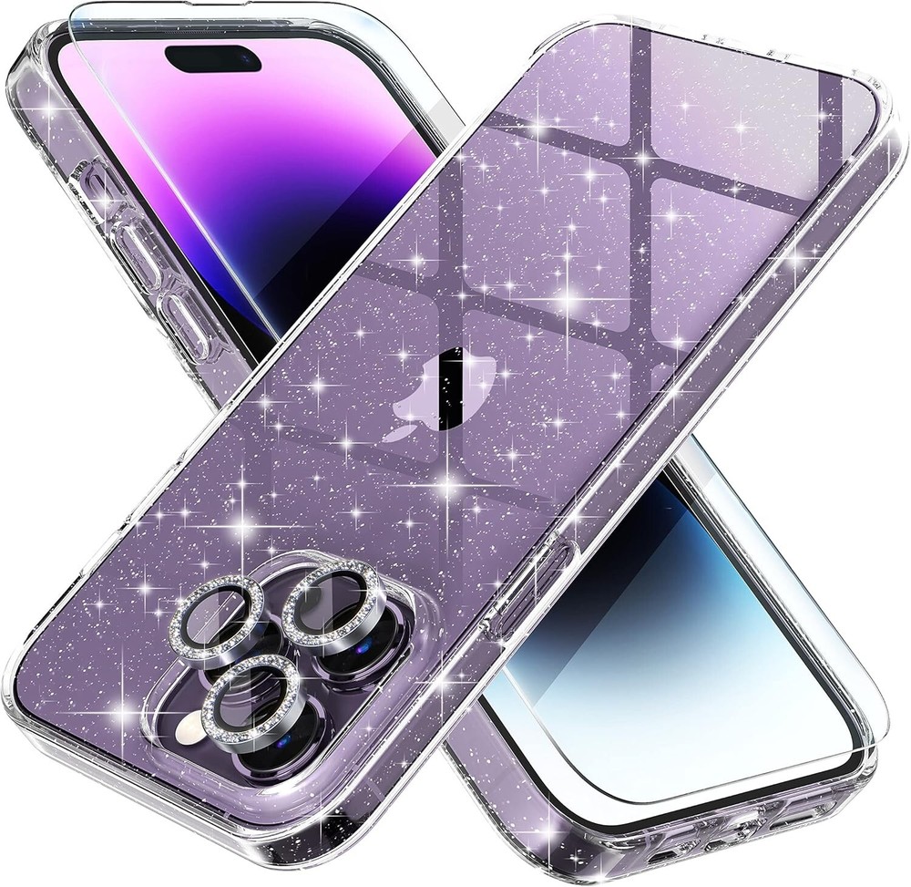 For iPhone 14 Pro Max 5G Case With Soft TPU Phone Cover & Camera Lens Protector