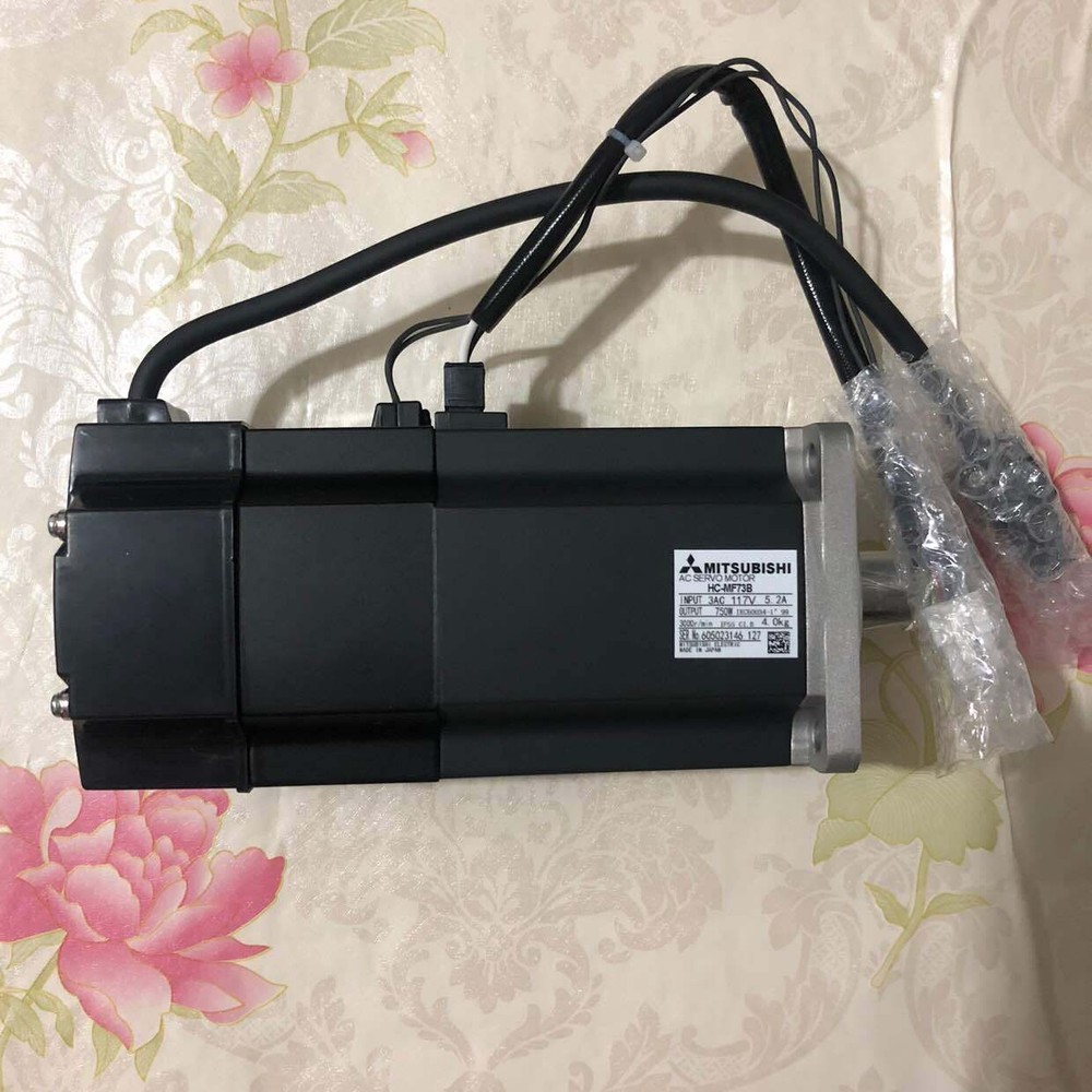 Used Mitsubishi AC servo motor HC-MF73B HCMF73B Tested It In Good Condition