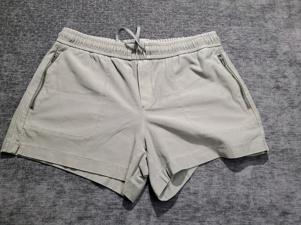 Women's Athleta Cotton Blend Casual Shorts W/zipper Pockets Size 8