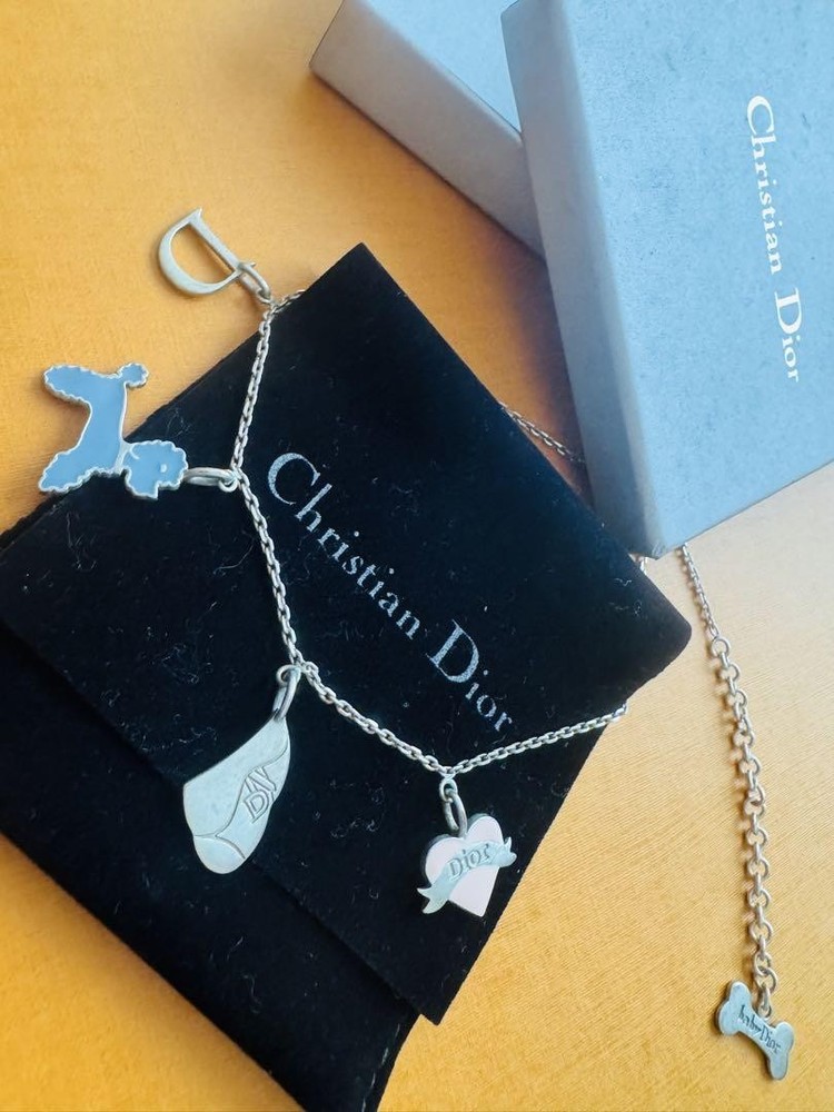 Christian Dior Silver Charm Necklace
