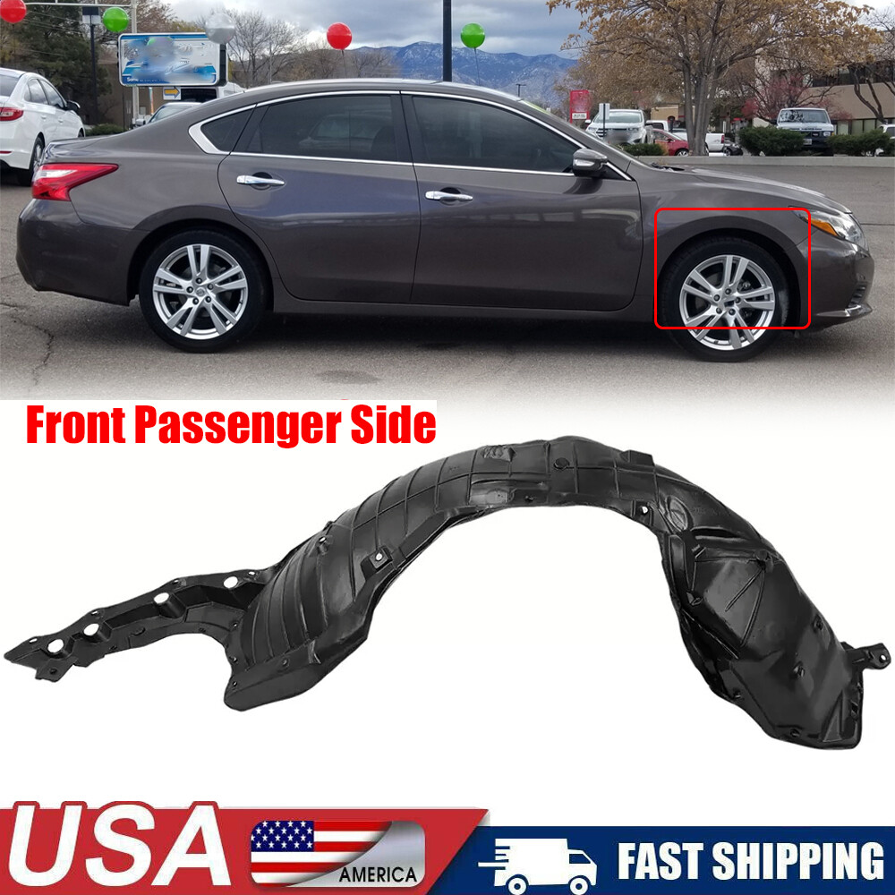 Front Right Passenger Side Fender Liner Black For 2016-2018 Nissan Altima