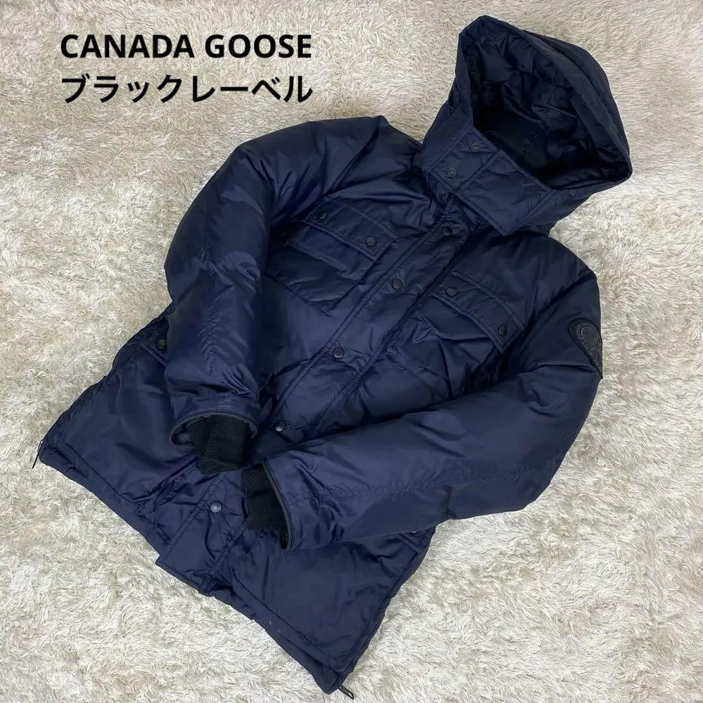 Super Rare Old Tag Label Canada Goose Black Manitoba Jacket