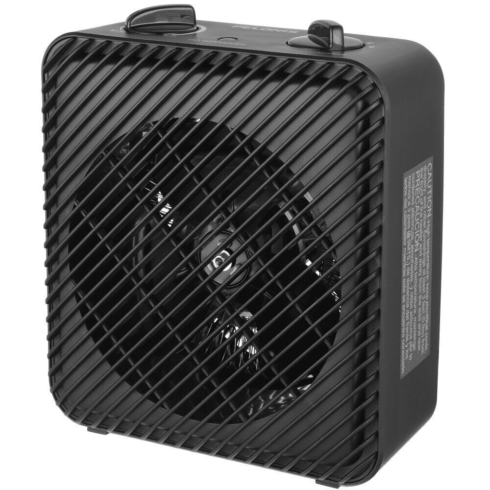1500W 3-Speed Electric Fan-Forced Space Heater Black New