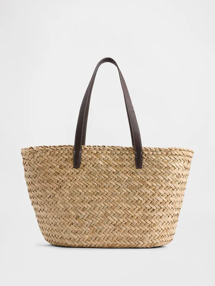 [FLASH SALE] Straw Tote Bag - Natural Tan, One Size-image