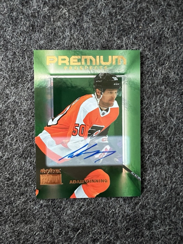 2023-24 Skybox Metal Universe Premium Prospects Emerald Autographs Adam Ginning