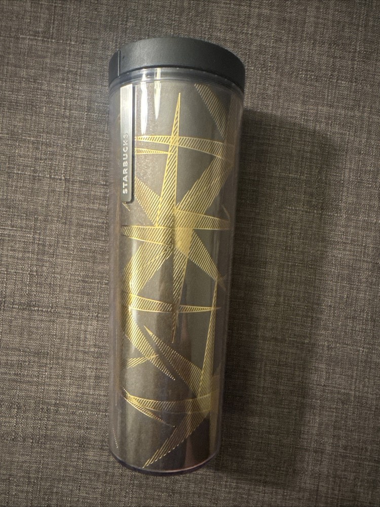 Starbucks 2013 Holiday Gold Foil Stars 16oz Travel Mug with Lid