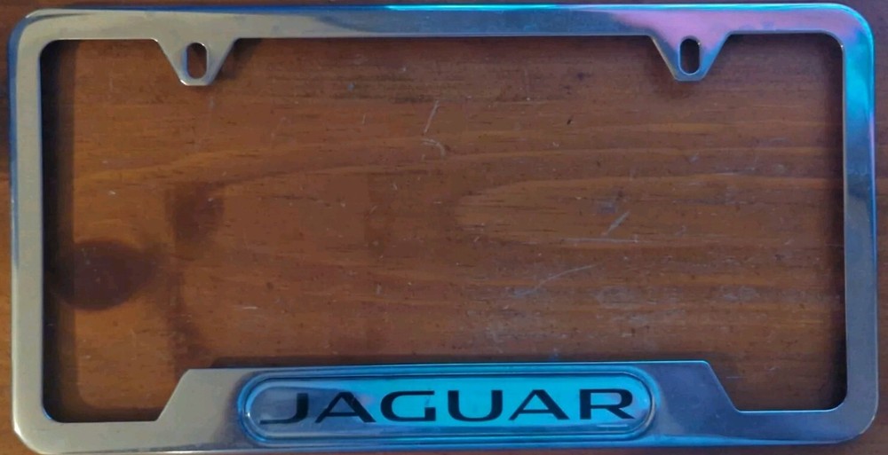 Jaguar Chrome Aluminum License Plate Frame All Models 🔥 Jaguar