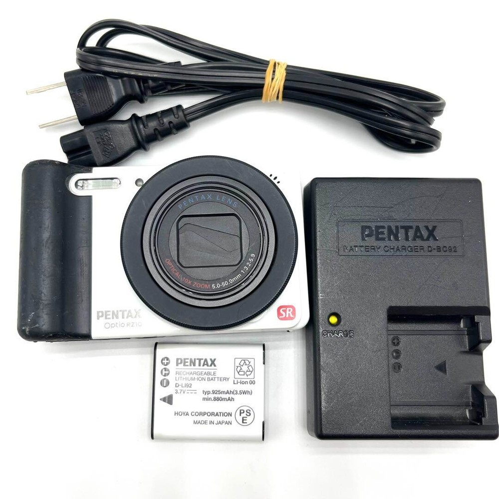 Pentax Optio RZ10 White 10X Zoom 14MP Compact Digital Camera