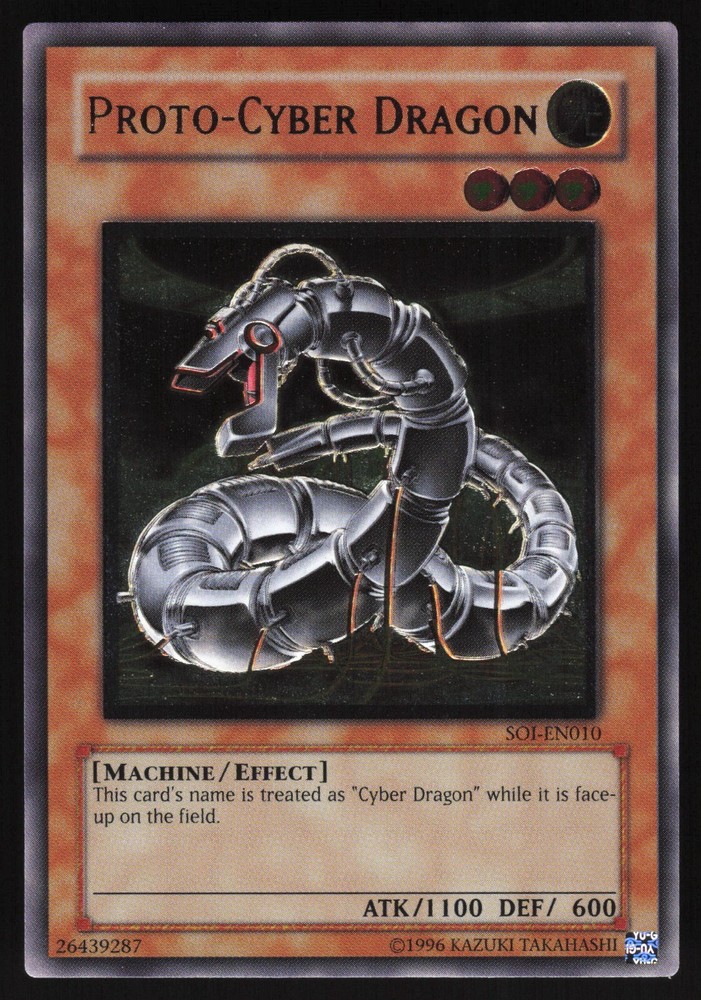 Ultimate Rare Proto-Cyber Dragon SOI-EN010 Yugioh Card EU Version