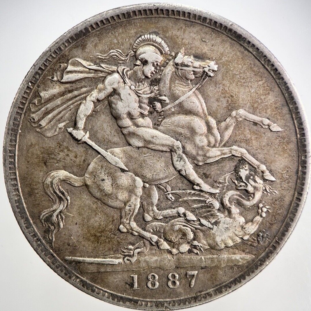 1887 Victoria Crown Silver Coin in Exceptional High Grade Condition a081