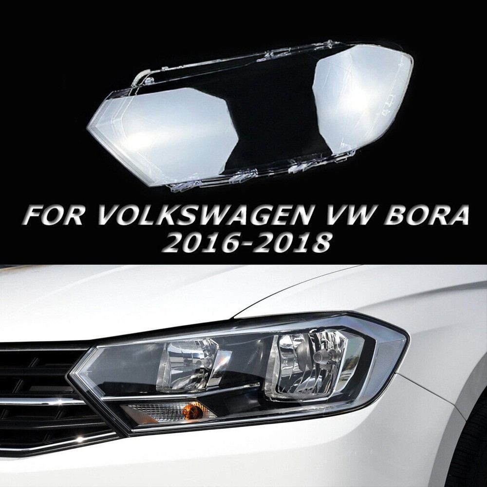 Left For Volkswagen VW Bora 2016-2018 Headlight Lens Headlamp Cover Clear Shell
