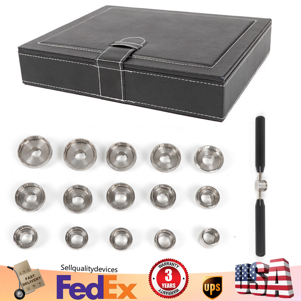 15Dies Watch Back Case Opener Die Fit Breitling Removal Tool opener Set/Kit USA