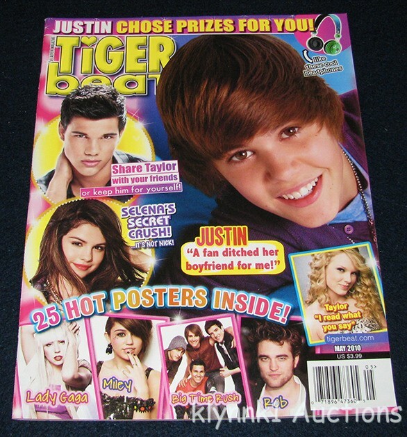 Tiger Beat Magazine May 2010 Justin Bieber Big Time Rush Selena Taylor Swift