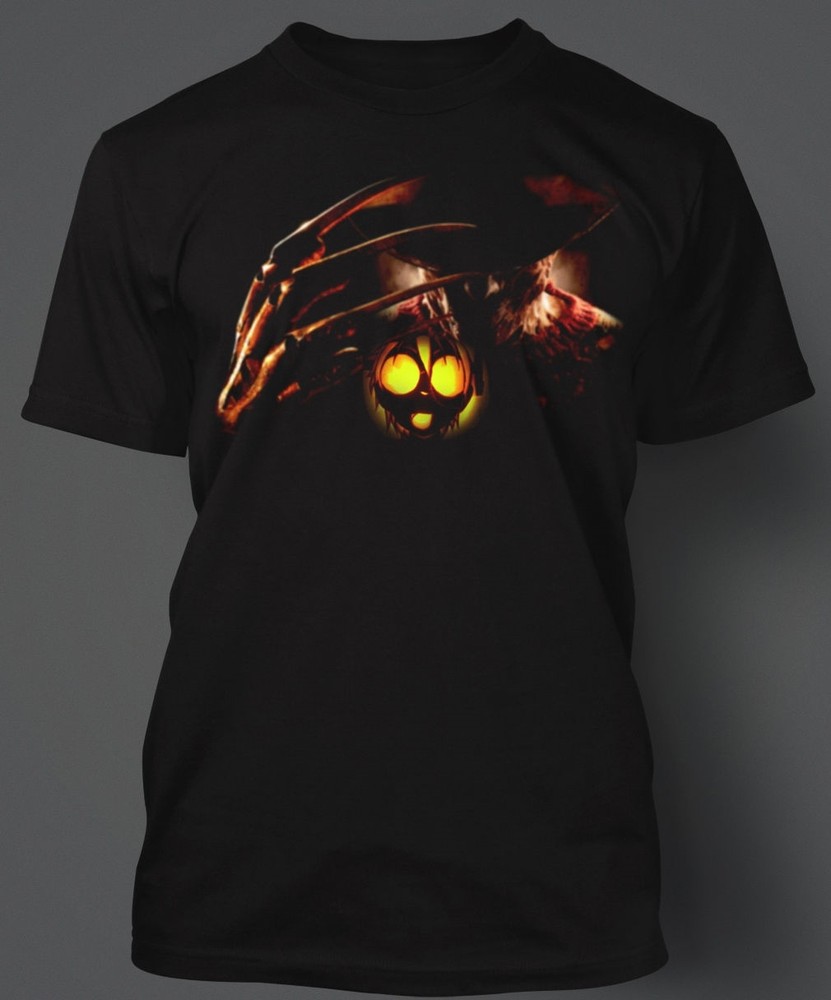 Halloween Classic Freddy Big and Tall / Small T Shirt  Black  Halloween No Trick