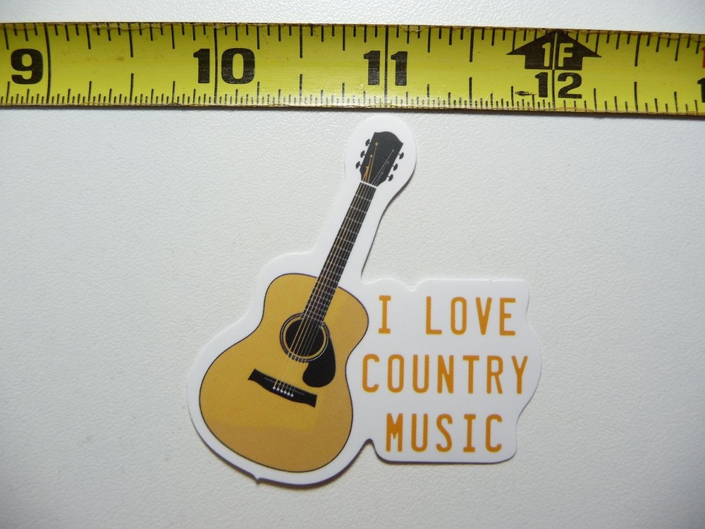 Right-Leaning Country Music Fan Acoustic Guitar Sticker Decal