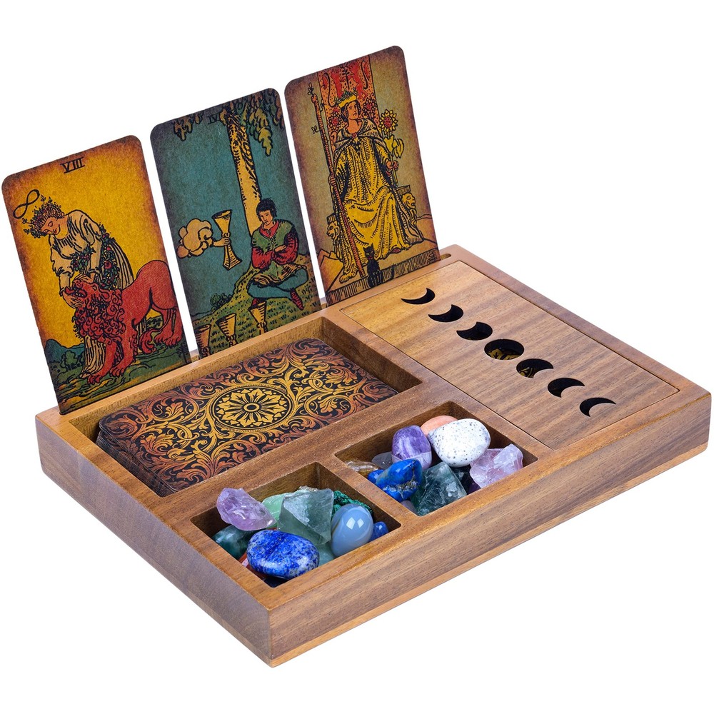 Witchy Tarot Card Holder Stand with Deck Box – Perfect Gift for Women