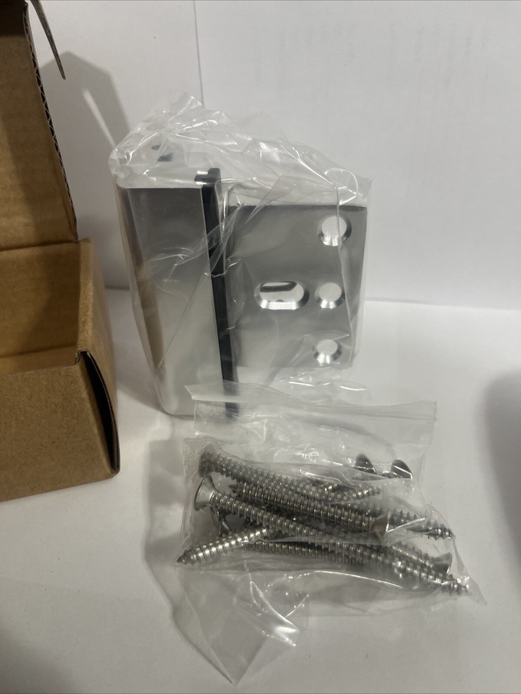 Home Security Door Lock Reinforcement Latch for Extra Front Door Safety Silver New