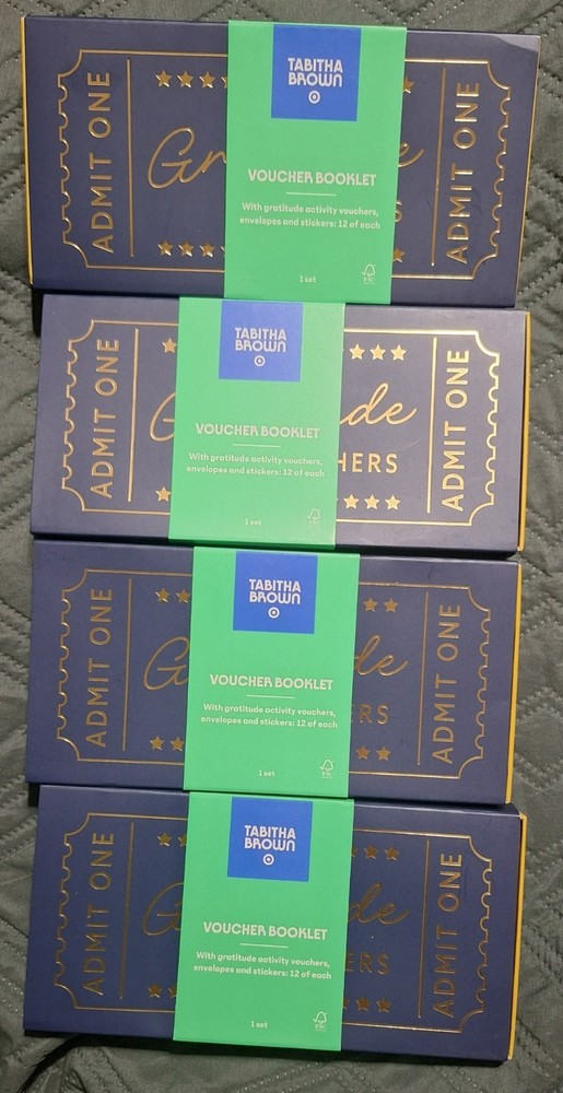 New Lot of 4 Tabitha Brown Gratitude Voucher Booklet - 12 Vouchers Per Booklet-image