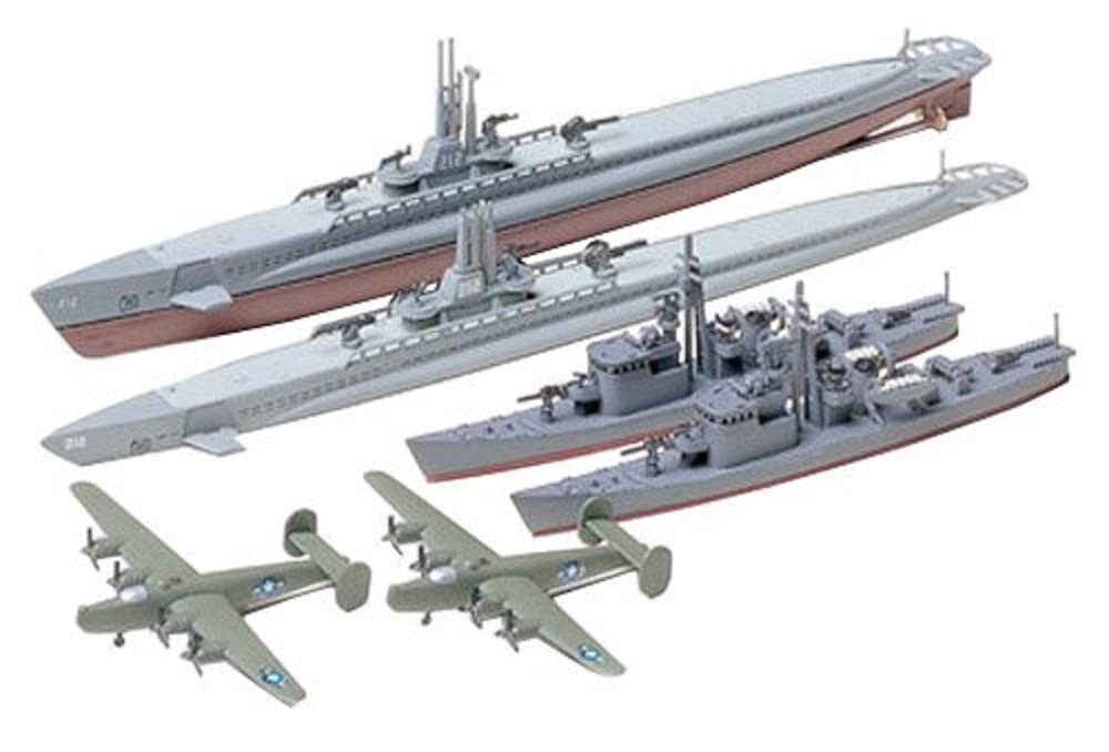 Tamiya 1/700 Waterline Series No.903 US Navy Gato-class Submarine & IJN No.13