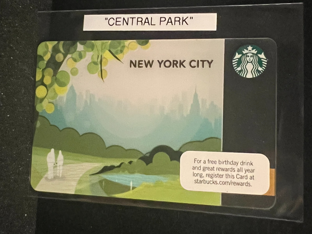 Starbucks Gift Card - 2012 New York City Central Park - New/Unused-image