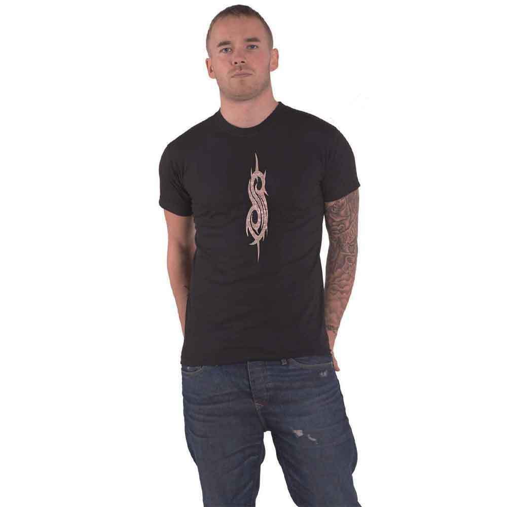 Official Unisex Black Slipknot Skeleton Pentagram Band Logo T-Shirt