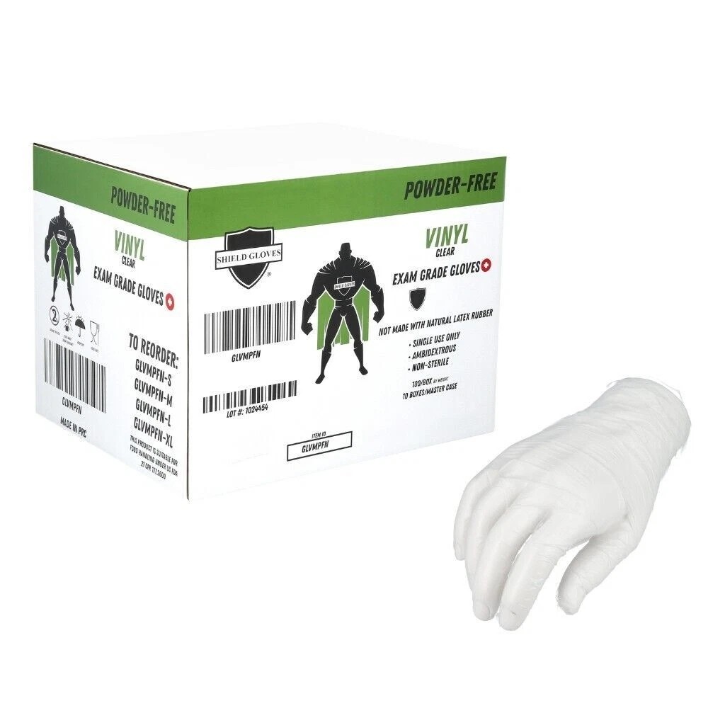 72000 Pcs Disposable Vinyl Gloves Latex Free Synthetic Clear Plastic 5 Mil Small