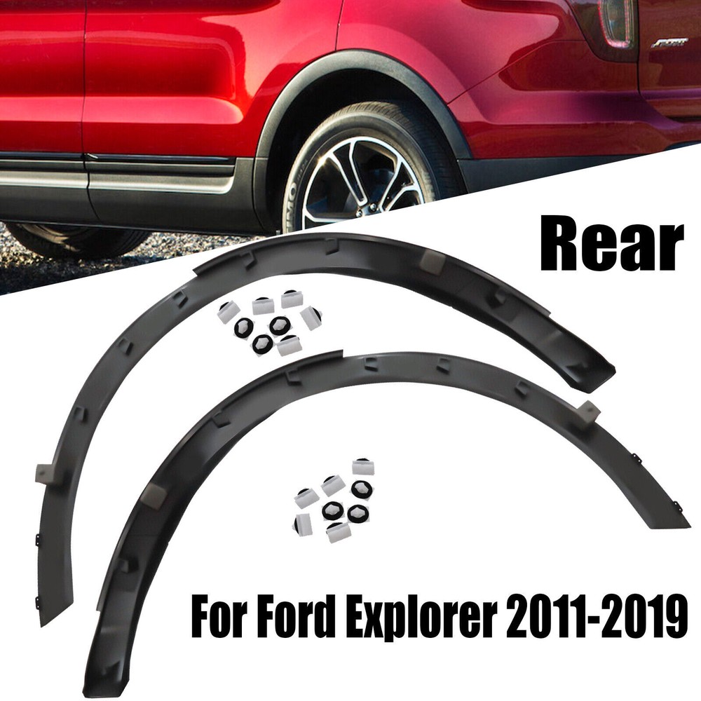 1 Pair Fender Flares Rear Fenders For Ford Explorer 2011 2012 2013 2014 2015