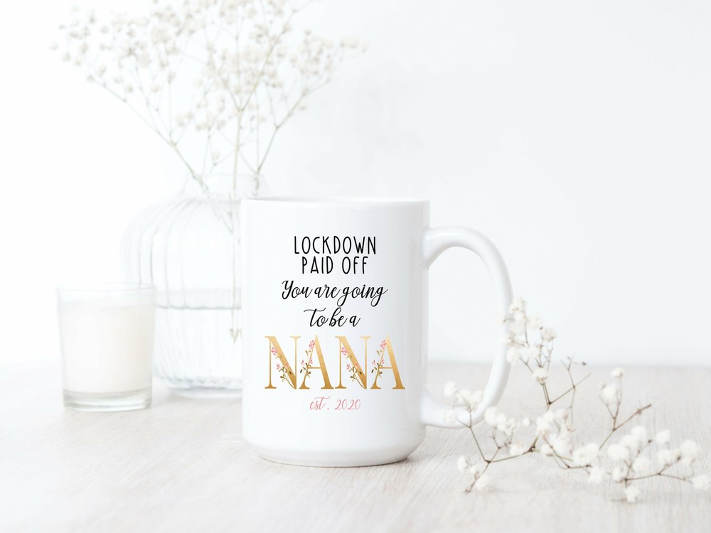 Grandparent Pregnancy Announcement Mug 2020 New Nana Mug Grandma Pregnancy