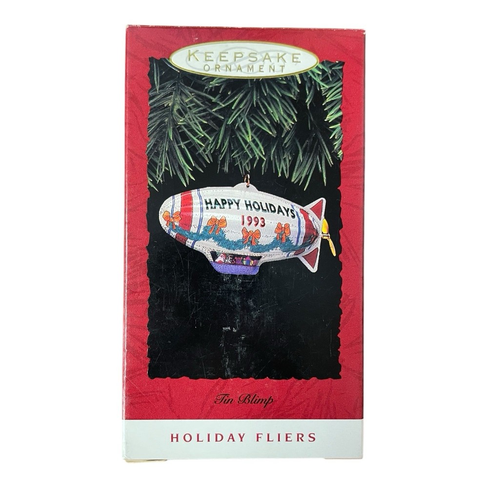 Tin Blimp Holiday Fliers 1993 Hallmark Keepsake Ornament