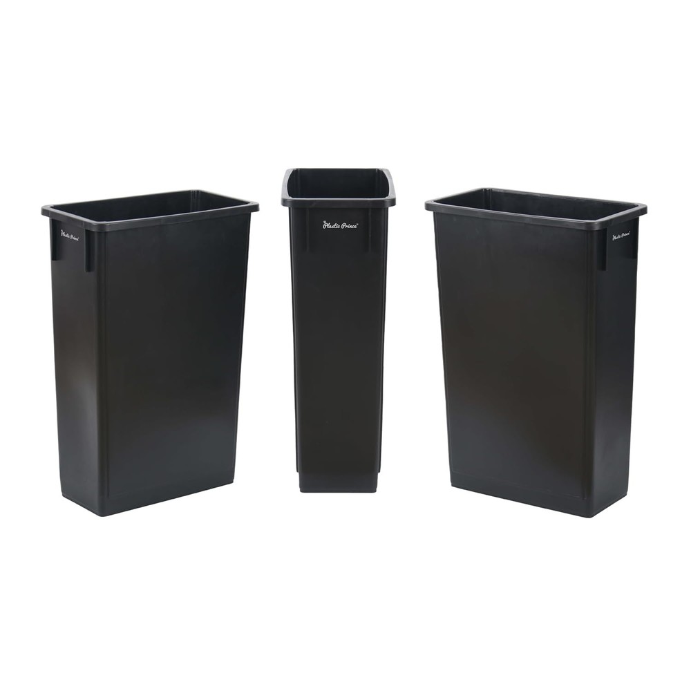 PLASTIC PRINCE 23 Gallon Slim Trash Can Kitchen, Commercial Tall Trash Bin Na...