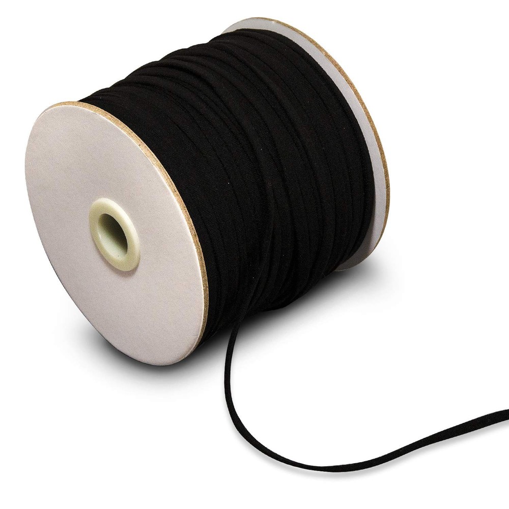 1/4 Inch Ultra Soft Knit Elastic Band – 100 Yard Black Tulle Spool