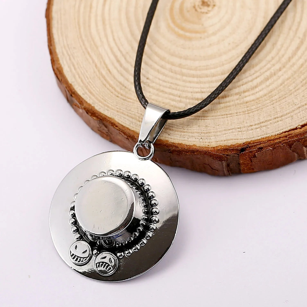 Unique Silver Cowboy Hat Pendant Necklace - Country Style