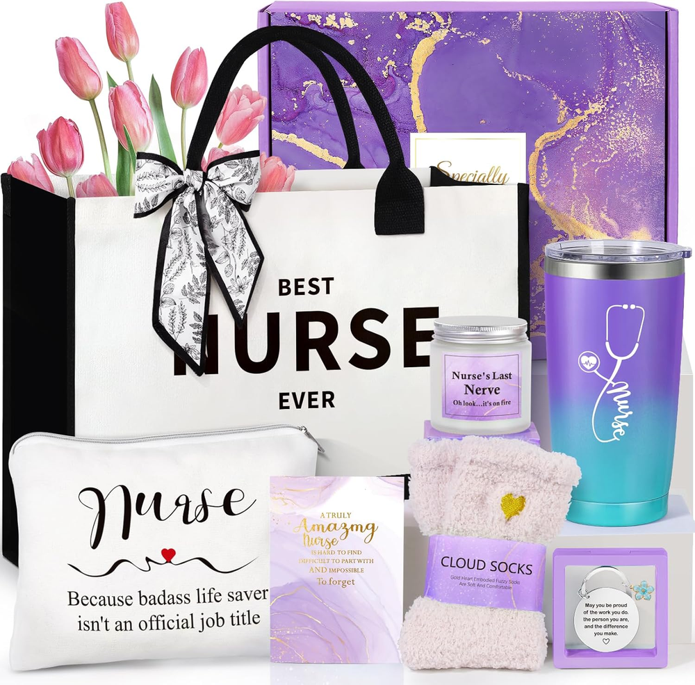 Nurse Gifts for Women, Rn Appreciation Gift Set Nurses Week Set Graduation Box C