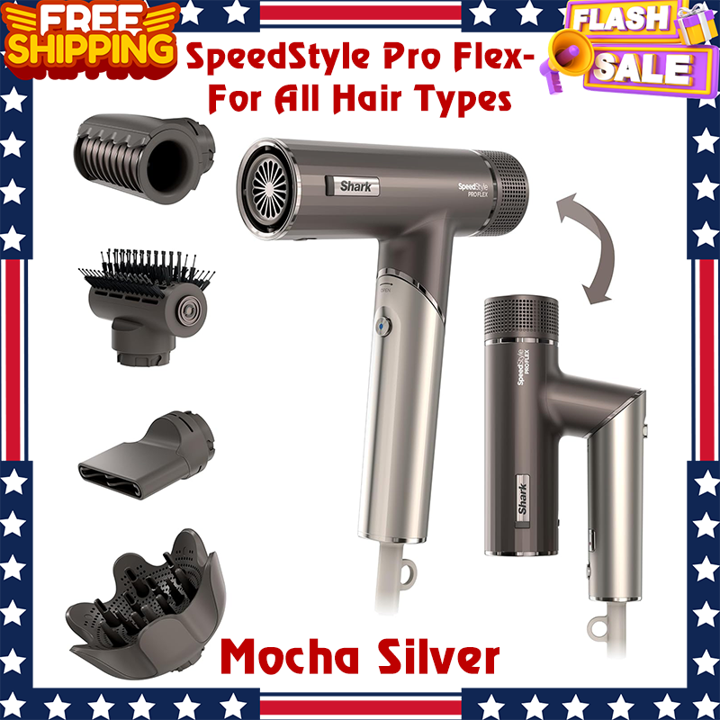 Shark SpeedStyle Pro Flex High-Velocity Hair Dryer System Ionic No Heat Damage