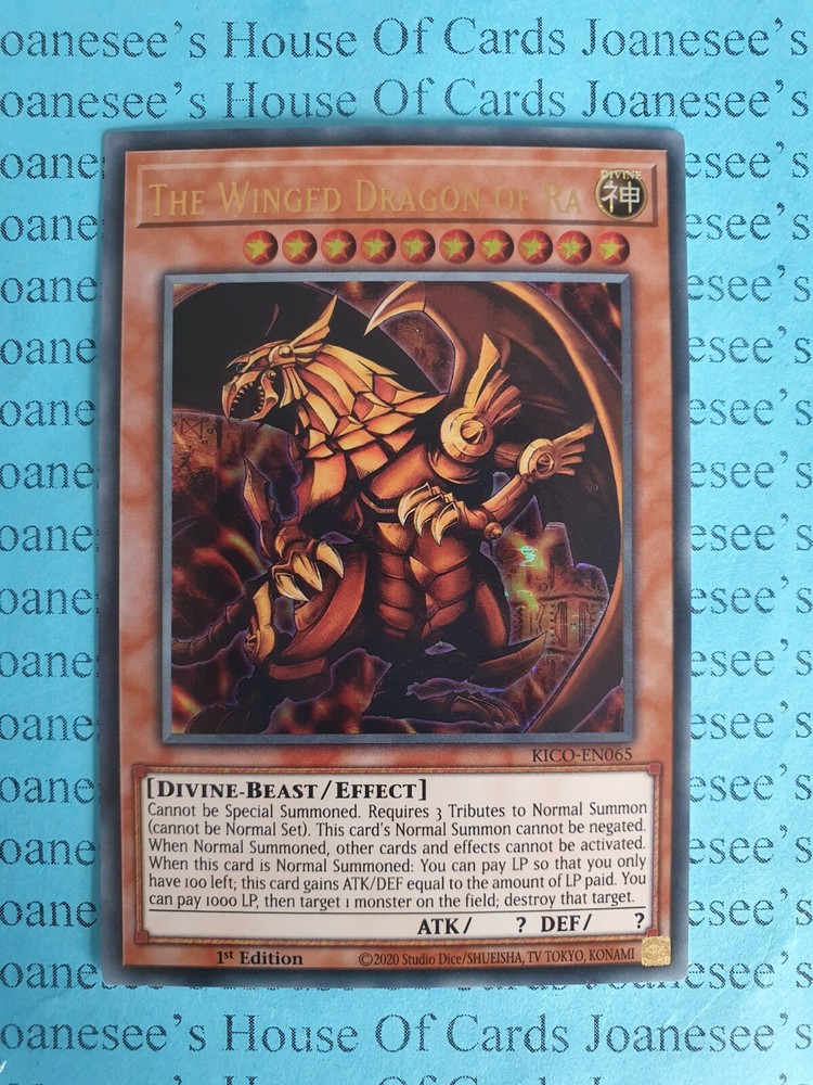 Winged Dragon of Ra KICO-EN065 Ultra Rare 1st Edition Yu-Gi-Oh Card Mint